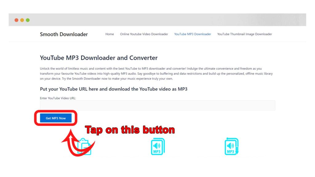 Tap on get MP3 now button