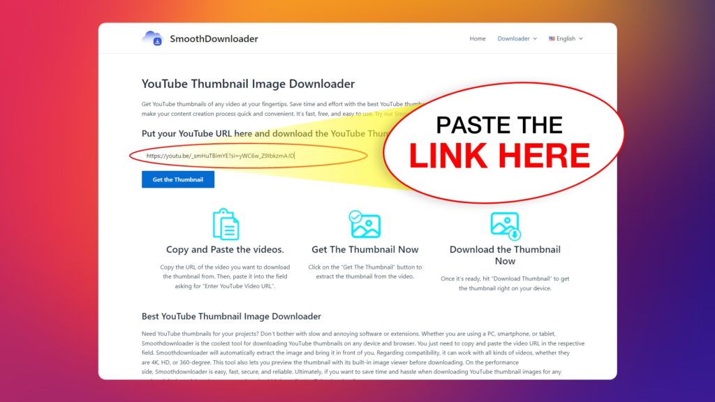 YouTube ビデオの URL を入力してください